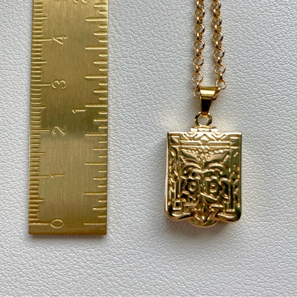 Gold plated open Pendant Necklace - Picture 3 of 4